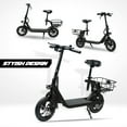thumbnail image 2 of Cynetus Electric Bicycles Foldable Electric Scooter with Seat for Adults Electric Bike with Carry Basket, 2 of 7