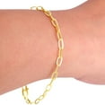 thumbnail image 6 of Nuragold 10k Real Yellow Gold Paperclip 7mm Elongated Cable Link Bracelet (7"-8") Italian Jewelry for Men & Women, 6 of 9