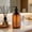 Brown, variant on Jiaeri Plastic Hand Soap Dispenser Bottle, Refillable Shower Gel Pump Dispenser for Kitchen Bathroom, Liquid Soap Lotion Dispenser