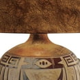 thumbnail image 3 of Iva 29 Inch Curved Table Lamp Ornate Design Distressed Brown Hydrocal - Saltoro Sherpi, 3 of 4