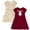 Maroon / beige, variant on Harry Potter Hogwarts Hedwig Owl 2 Pack Skater Dresses Toddler to Big Kid
