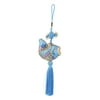 Unique Bargains Knitted Chinese Knot Tassel Hanging Decoration Blue for Auto Car