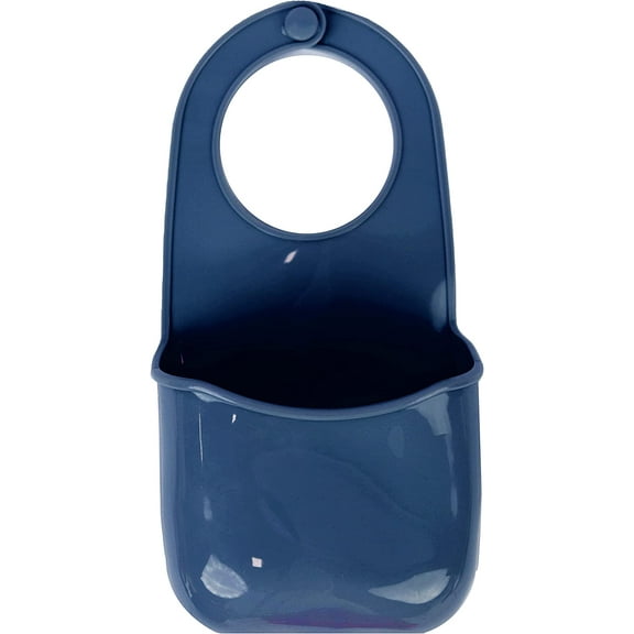 Servette Home Sponge Holder for Kitchen Sink, Navy PVC Hanging Sponge Caddy 3.5 L x 7.5 H inches