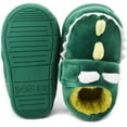 thumbnail image 3 of MUCHENGGIFT Baby Toddler Boys Girls House Slipper Non Skid Fuzzy Cartoon Dinosaur Kids Indoor Bedroom Shoes, 3 of 7