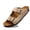 Sand color, variant on Men's Suede Double-Strap Slide Sandals, Adjustable Buckle Cork Footbed Slippers, Comfortable Casual Footwear for Everyday, Beach, and Travel