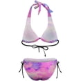 thumbnail image 6 of SKQIT Women Swimsuit Bikini Sets Triangle Cheeky Gradient Color Two Piece Bathing Suit, 6 of 7