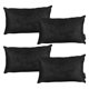 thumbnail image 1 of Cojín Riñonera Decorativa Delta Rectangular Set de 4 Negro, 1 of 4