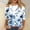 Multicolor, variant on Qulqfy Loose-Fitting Womens T Shirts Tunic Causal 3/4 Length Sleeve Crew neck Vintage Vacation Basics Raglan Spring Tops for Women L