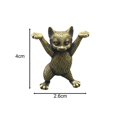 thumbnail image 5 of Tongina Cat Pen Holder Cute Cat Figure Copper Dancing Cat Model Cat Pencil Holder Dancing Cat Ornament for Cat Lovers Home Decoration, 5 of 5