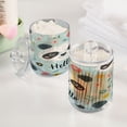 thumbnail image 5 of 2 Pack Hello Panda Face Qtip Holder Dispenser Clear Plastic Storage Apothecary Jars for Cotton Swabs Balls Pads Floss, 5 of 7