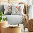 thumbnail image 5 of Ambesonne Animal Throw Pillow Cover 2 Pack, Raccoon on Bicycle, 24", Multicolor, 5 of 5
