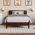 thumbnail image 4 of AFI Florence Twin Solid Wood Low Profile Platform Bed, Walnut, 4 of 14