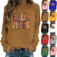 thumbnail image 5 of Funny Thanksgiving Sweatshirts for Women Plus Sizes,Christmas Sweatshirt for Women Long Sleeve Crew Neck Sweatshirt,Winter Fall Leopard Letter Print Workout Tops, 5 of 5