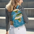thumbnail image 5 of Xecao Earth View World Map Canvas College Laptop Backpack, a durable rucksack designed for both men and women, ideal for travel, school, and daily use-Medium, 5 of 5