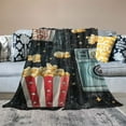 thumbnail image 2 of BCIIG Popcorn Film Reels, and Star Throw Blanket - ,Ultra Soft, Cozy Lightweight Flannel,Movie Night Blankets - Gifts for Kids Boys Girls,for Couch Office Travel,Home Living Room Decor 40x50in, 2 of 6