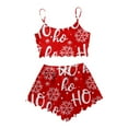 thumbnail image 5 of Sexy Pajama Sets – Satin Pajamas for Women Set & Lounge Sets Women's Christmas Sleeveless Vest & Shorts Set 2 Piece Sleepwear, 5 of 5