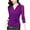 Purple, variant on YM YOUMU Women Long Sleeves Mesh Sheer Front Surplice Wrap Top V Neck Sparkle Cross Blouse Shirt