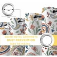 thumbnail image 4 of Paisley Flower Blackout Curtains for Bedroom, Spring Watercolor Country Floral Leaf Plant Thermal Insulated Kitchen Drapes with Grommets, Light Blocking Window Treatment, 2 Panels 42" x 84", 4 of 7