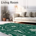 thumbnail image 2 of ODIKA 6'x9' Machine Washable Non-Slip Area Rug, Celestial Snow Crystal with Radiant Boho Design High Traffic Rug with Pad, Green, 506148, 2 of 8