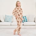 thumbnail image 6 of Fluffy Pajamas Set Fuzzy Winter Warm Pj Sets Pullover Tops and Long Pants Leopard Print Bow X-Small, 6 of 8