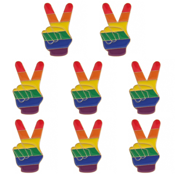 Mini Broche Dibujos Animados Metal Arcoíris Pines Versátiles para Ropa Mochila (B)