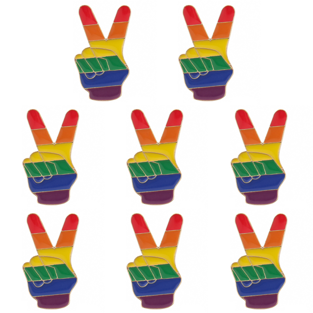 Mini Broche Dibujos Animados Metal Arcoíris Pines Versátiles para Ropa Mochila (B)