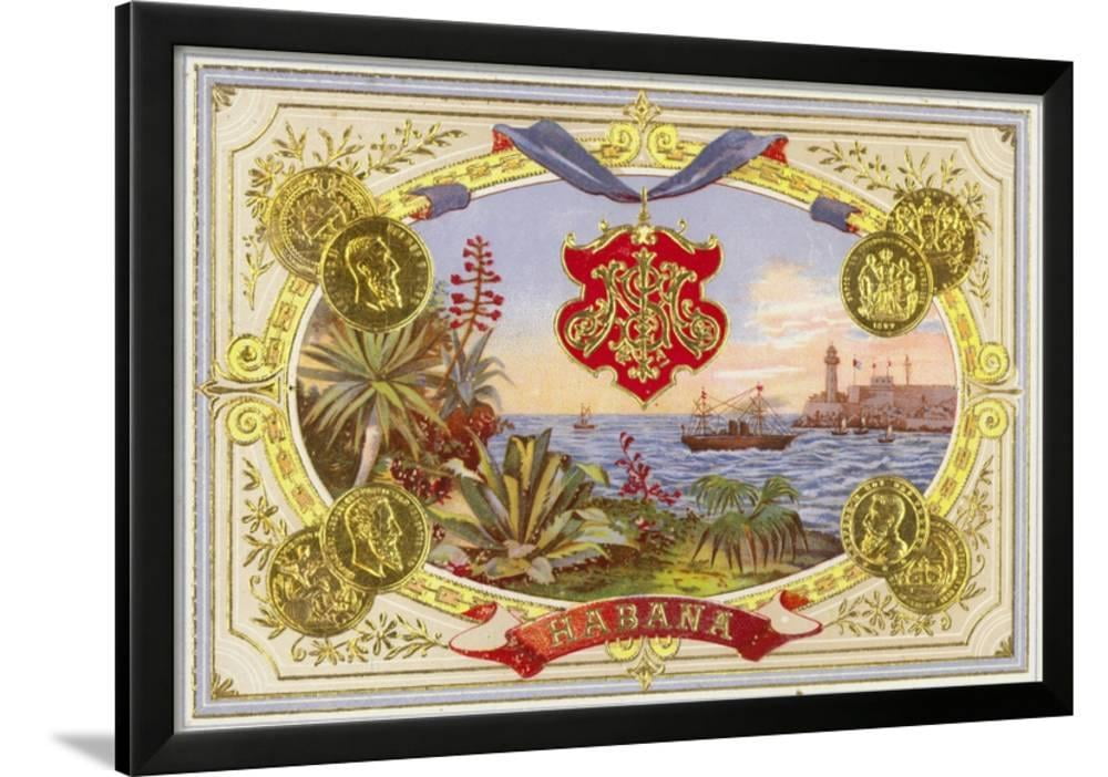 cuban cigar box label framed art print wall art walmart com walmart com