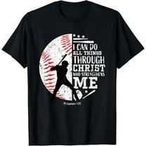 Gifts Baseball Players Teens Boys Kids Christian Bible Verse T-Shirt