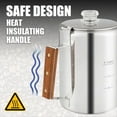 thumbnail image 3 of Coffee Percolators Stovetop for Camping, Percolator Coffee Pot Stainless Steel Coffee Maker Camping Outdoors 9 Cup,1 x coffee pot 2 x replacement lid,silver, 3 of 7