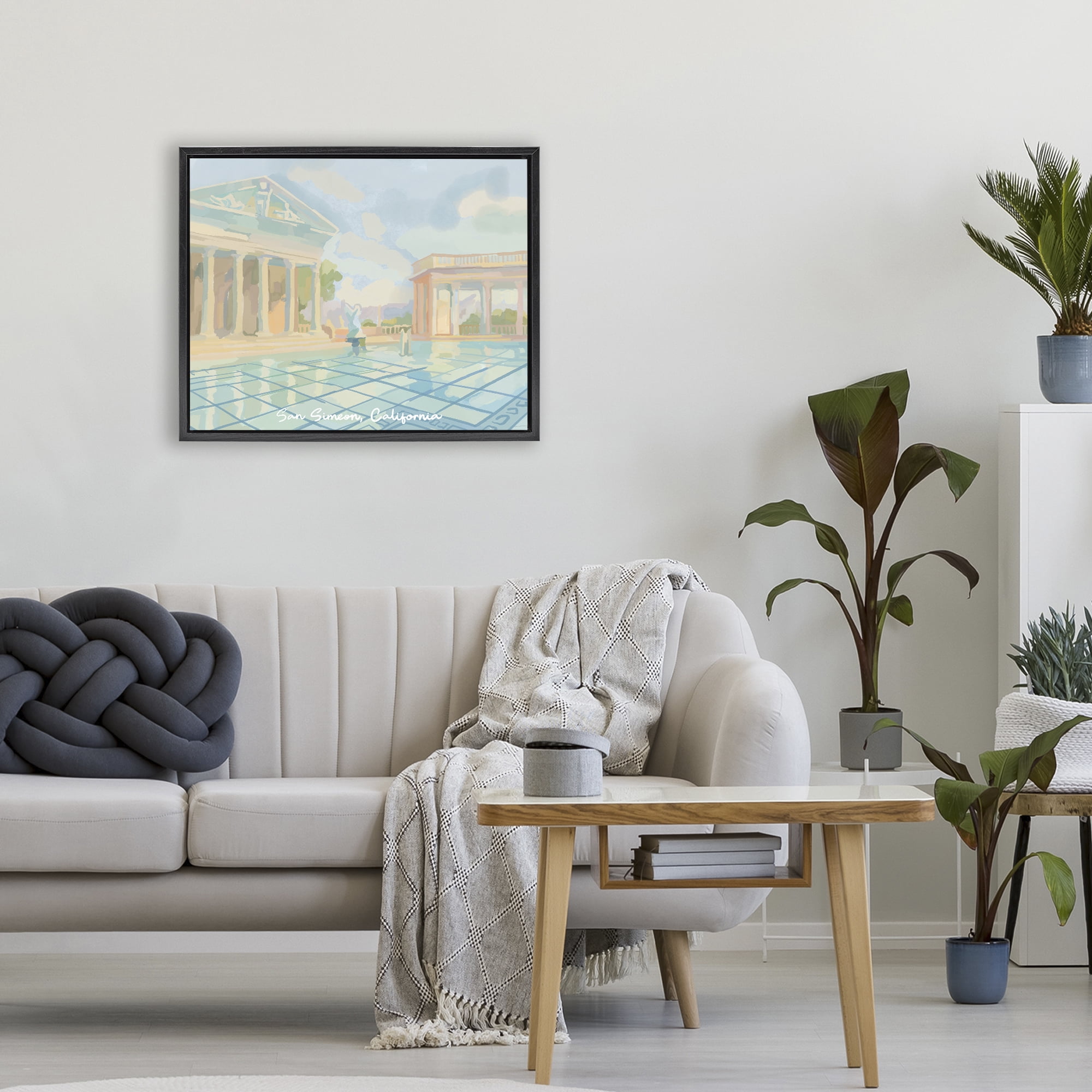 Stupell Industries San Simeon California Black Framed Floater Canvas Wall Art, design by Amelia Noyes