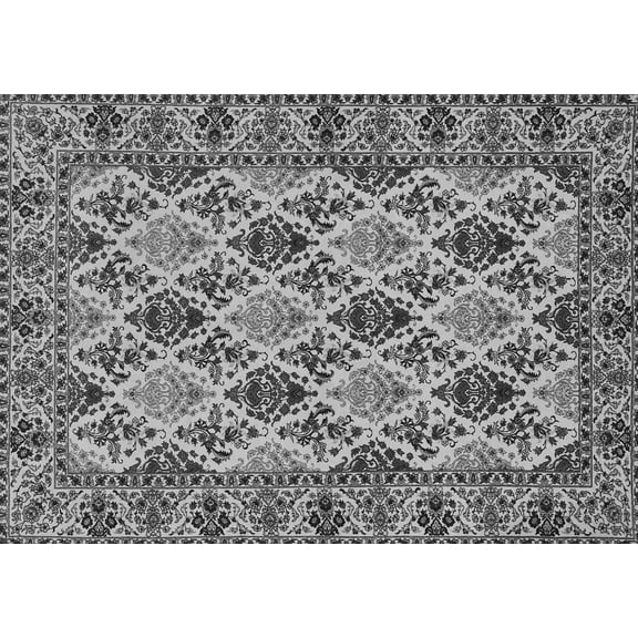 Ahgly Company Indoor Rectangle Persian Gray Traditional Area Rugs, 5' x 7'