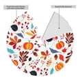 thumbnail image 4 of Kll 48" Christmas Tree Skirt Autumn Pumpkins Fall Leaves Xmas Tree Skirts Mat For New Year Xmas Holiday Party Indoor Outdoor Home Decoration, 4 of 9