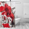 thumbnail image 3 of JOOCAR Valentine's Day Shower Curtain, Rose Shower Curtain Valentine's Day Bathroom Decor 72x72 Inch with 12 Hooks, 3 of 7