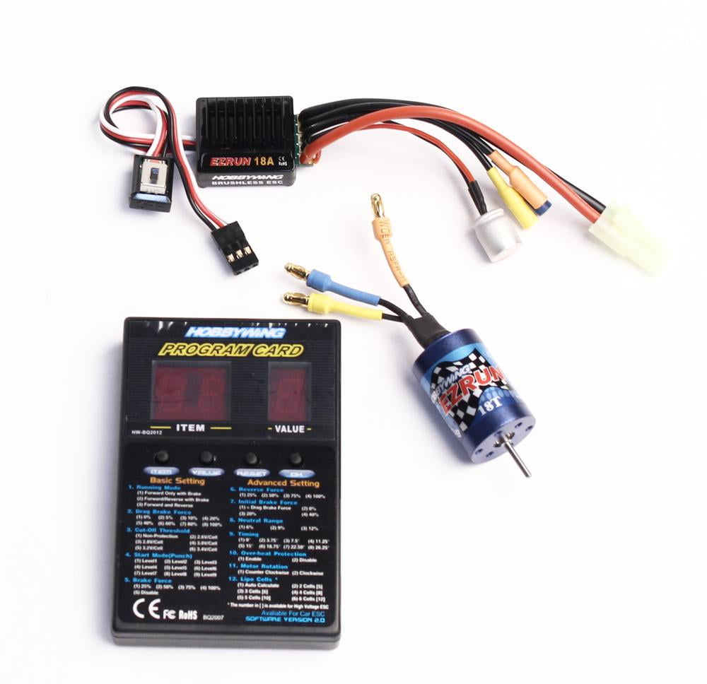 HOBBYWING - EZRUN combo esc 18A engine12T program card 1/12-1/18 - 81030000