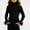 Black, variant on Afuyipoi Girls Feather Cuff Ribbed Turtleneck Pullover Sweater 100% Cotton for Kids Size 0-12Y Holiday Style Red Size 3T