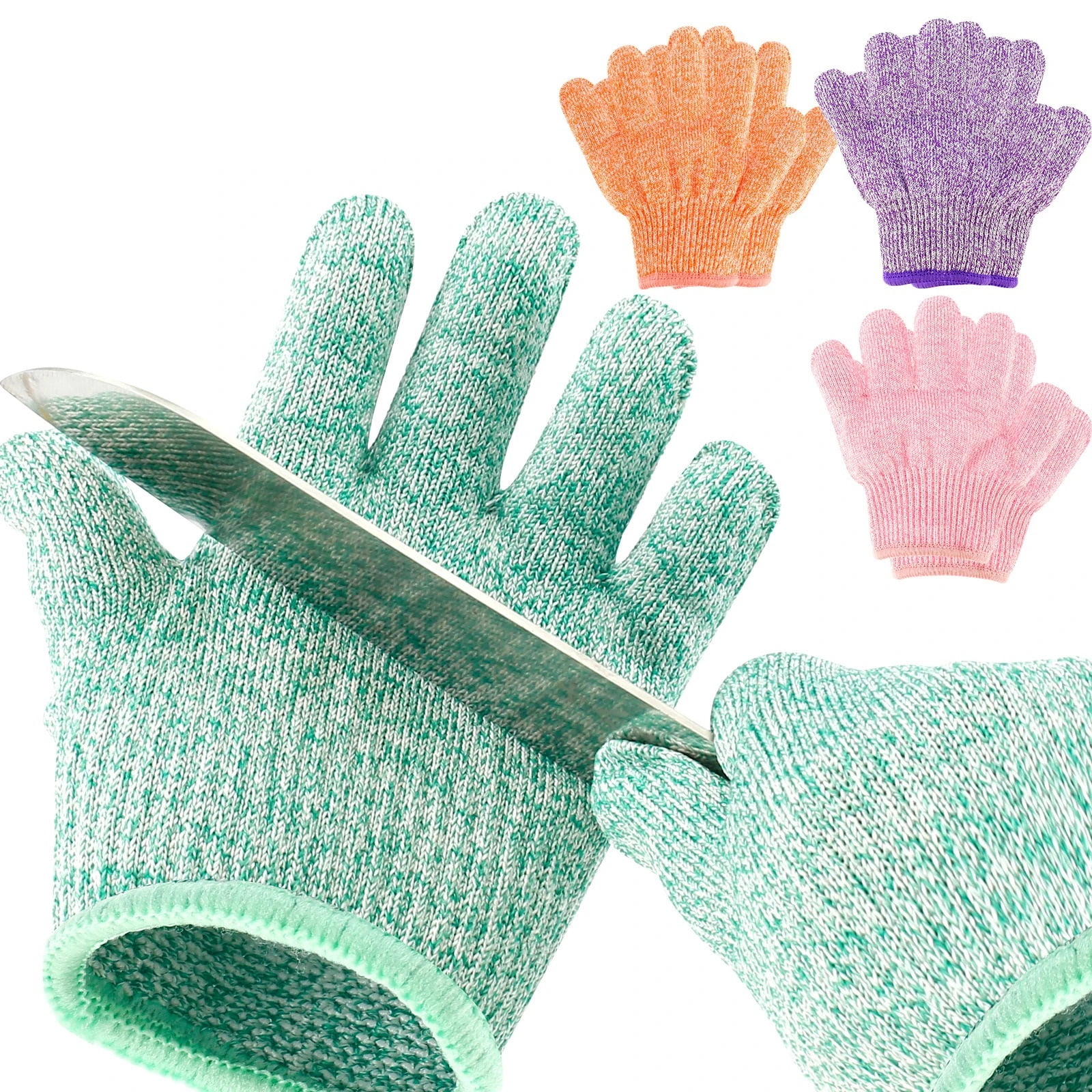 1 Pair Kids Safety Anti Cut Gloves HPPE High-strength Level 5 Protection Cutting Gloves For Children Gardening And DIY Carving ,More Durable