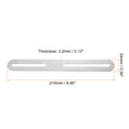 thumbnail image 2 of Unique Bargains Code d'Angle Ajustable, Lot de 4 215x24mm - Équerres Droites Épaissies en Acier Inoxydable (Argent), 2 of 5