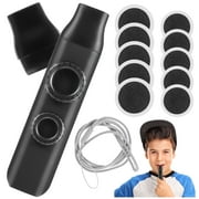 Double Hole Kazoo for Adults Students Abs Silica Gel Flute Diaphragms Child Harmonica Keyboard