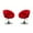 Red, variant on Hopper Black and Polished Chrome Faux Leather Adjustable Height Chair (Set of 2)