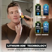 Wahl Life Proof Shaver, Rechargeable Lithium Ion, Compact Flex Foil Shaver & USB Convenience, Men, Yellow - 3023681