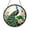 Acrylic 3.5 Inch, variant on Decorative Peacock with Floral Detail Stained Glass Window Hanging, Wildlife Art Panel Accent for Interior