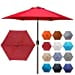 thumbnail image 2 of Blissun Parasol de Patio 7,5 Pi, Parasol de Cour avec Inclinaison à Bouton-Poussoir et Manivelle (Rouge), 2 of 10