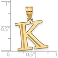 thumbnail image 4 of 10K Yellow Gold Polished Etched Letter K Initial Pendant - Jbsp, 4 of 5