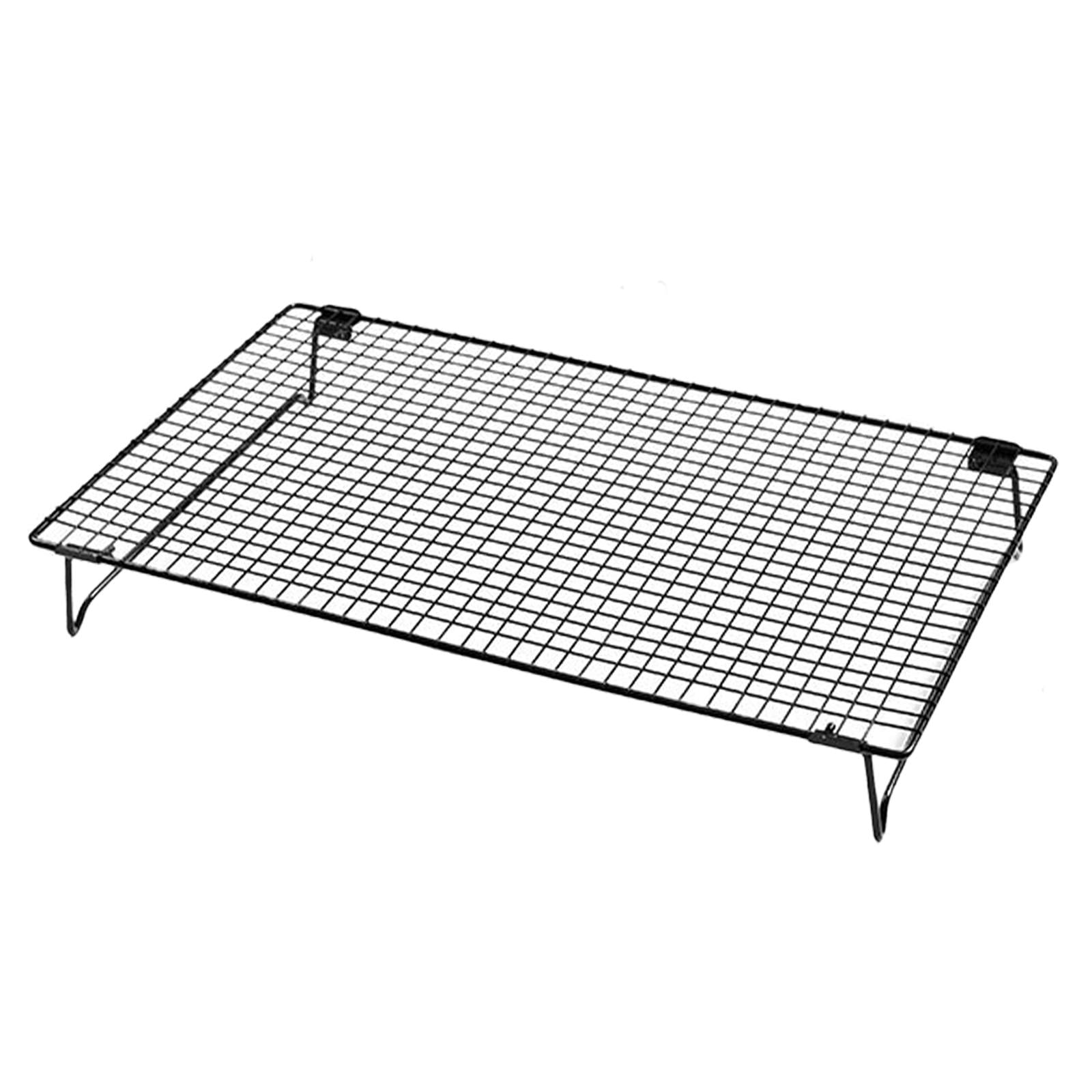 Choice Quarter Size 19 Gauge 9 1/2 x 13 Wire in Rim Aluminum Sheet Pan  with Footed Cooling Rack