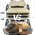 thumbnail image 6 of COEQINE Fold-and-Carry Golf Cart Seat Cover, Bag-Style Handle for Easy Carry, Universal Fit Quilted Padding, 4 Pockets, Fits for EZGO Yamaha Club Car, Deer Forest Landscape, 6 of 8
