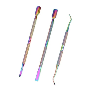 Professional Stainless Steel Spoon Cuticle Pusher Remover Cleaner Nail ...
