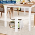 thumbnail image 4 of Bingirl 79-Inch Large Industrial Rectangular Wood Dining Table for 6 - 8 People, Modern Farmhouse Style with Heavy-Duty Metal Legs for Kitchen and Living Room, 4 of 7