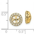 thumbnail image 3 of 14K Yellow Gold A Diamond Earring Jackets, 3 of 5