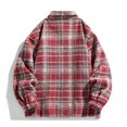 thumbnail image 4 of Tawop Men Jacket Long Sleeve Hoodless Casual Plaid Fall Jackets for Men,Red,3XL, 4 of 4