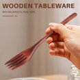 thumbnail image 4 of Wooden Forks, 5 Pieces Eco-Friendly Japanese Wood Salad Dinner Fork Tableware Dinnerware for Kids Ad, 4 of 5